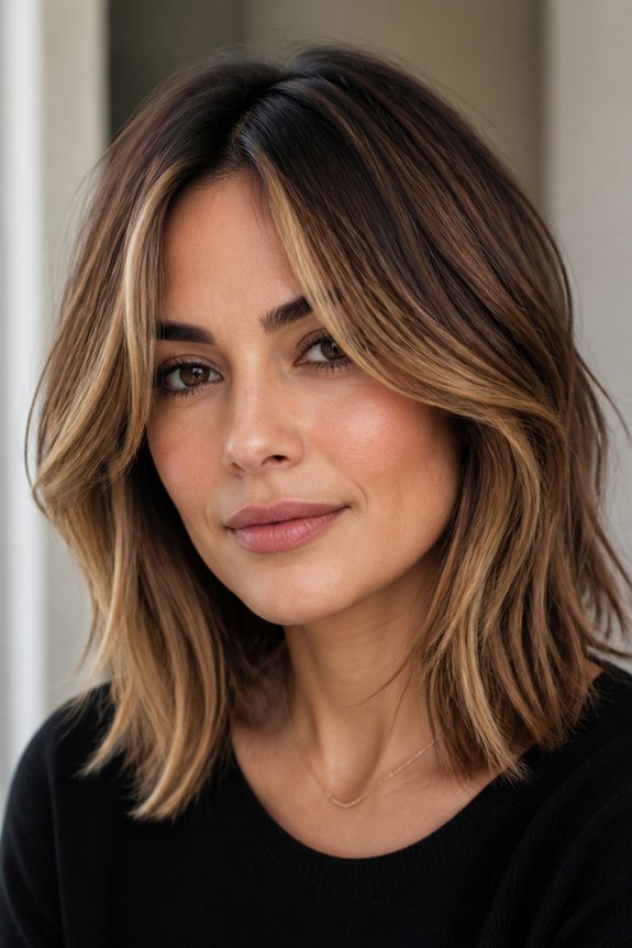 dimensional balayage long bob