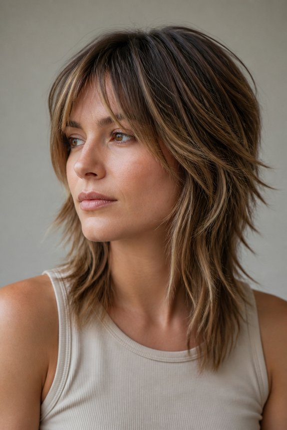 dimensional highlights for wolf cut