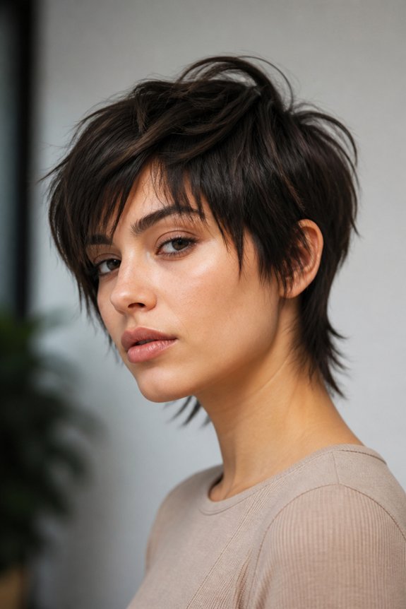 disconnected long pixie style