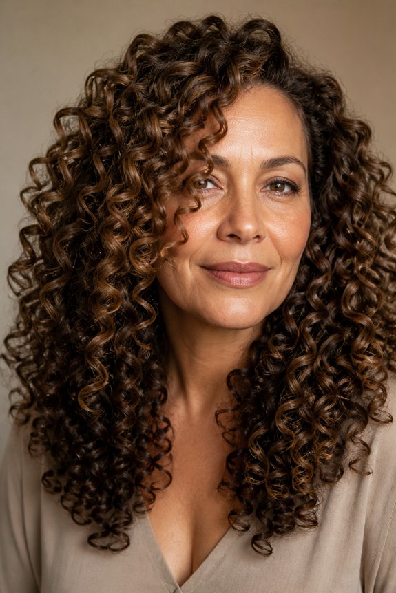 dramatic tight ringlet curls