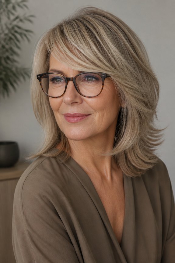 dynamic side swept bangs styling