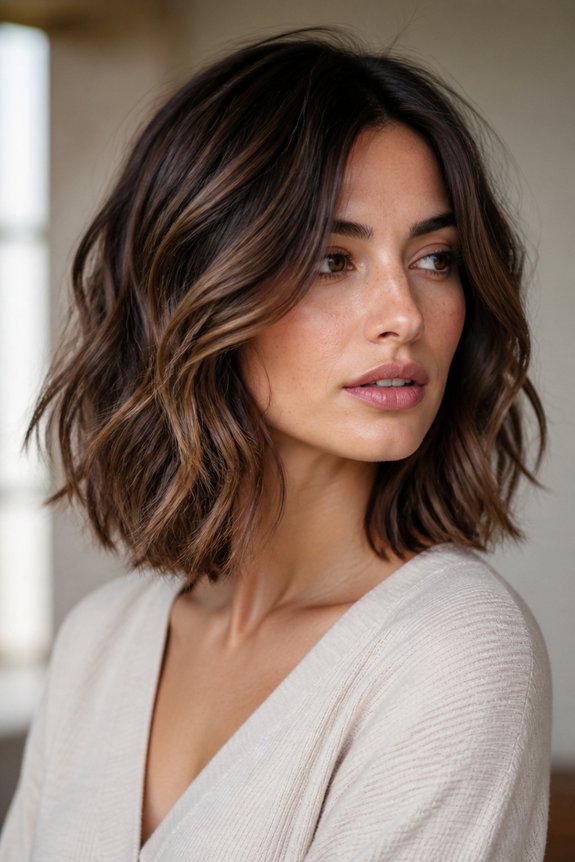 dynamic wavy bob hairstyle