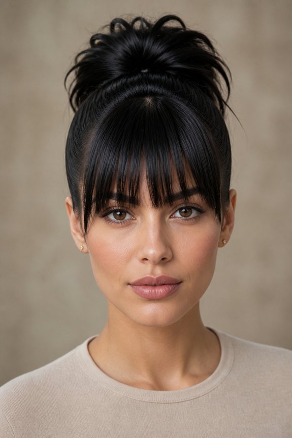 edgy faux hawk ponytail