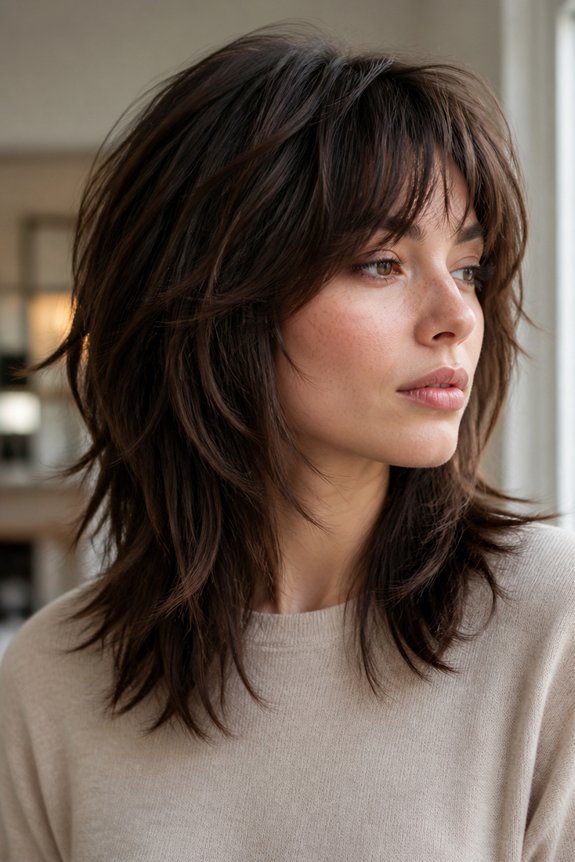 edgy low maintenance layered shag