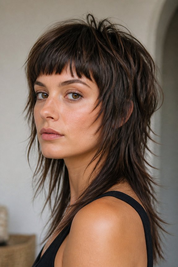 edgy polished mullet hairstyle