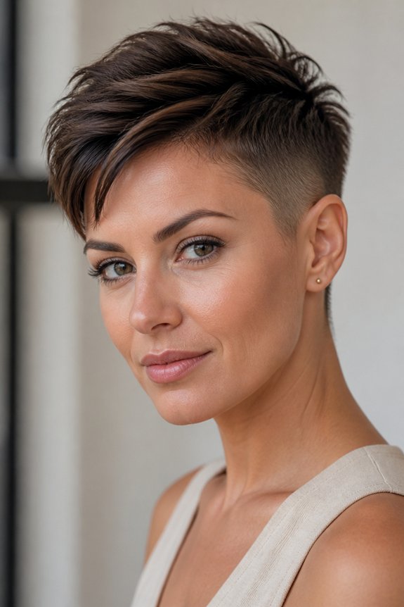 edgy short hair statement
