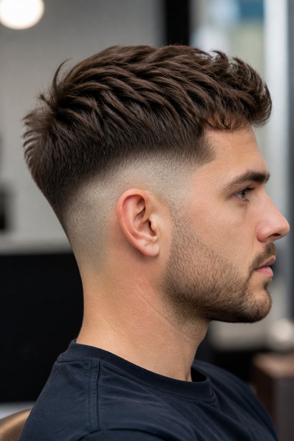 edgy taper low fade
