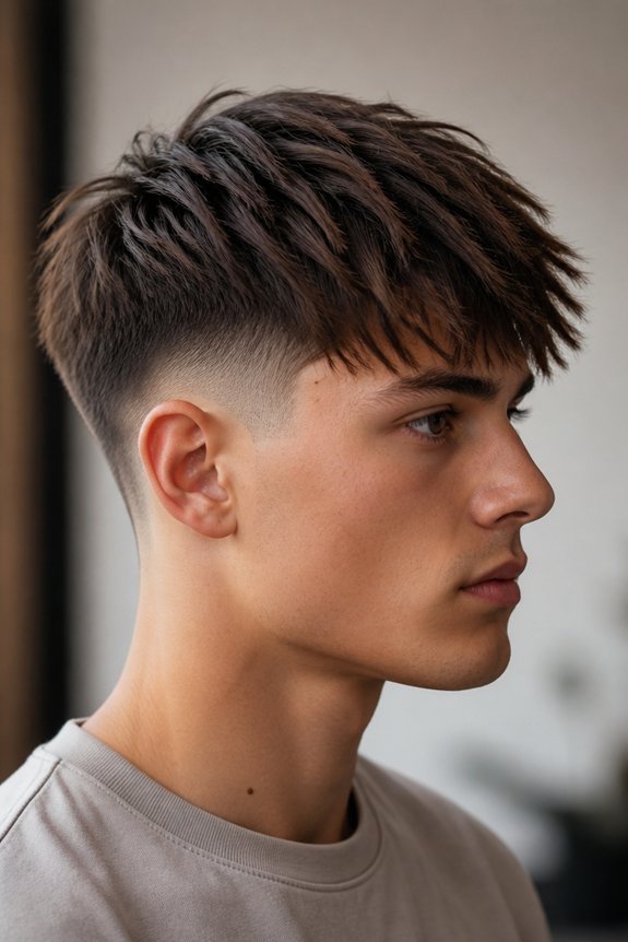 edgy textured fringe fade