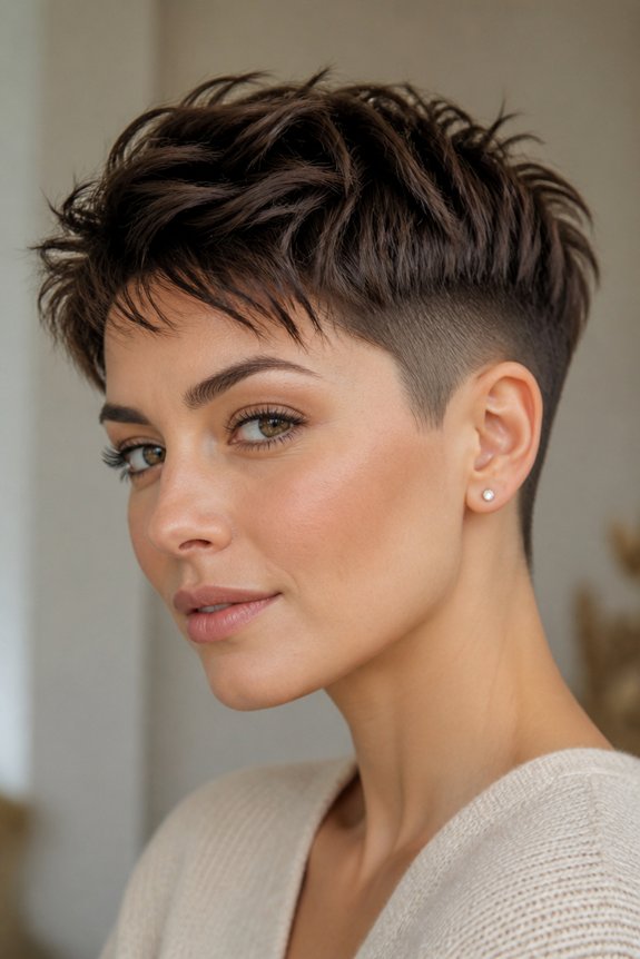 edgy undercut pixie haircut