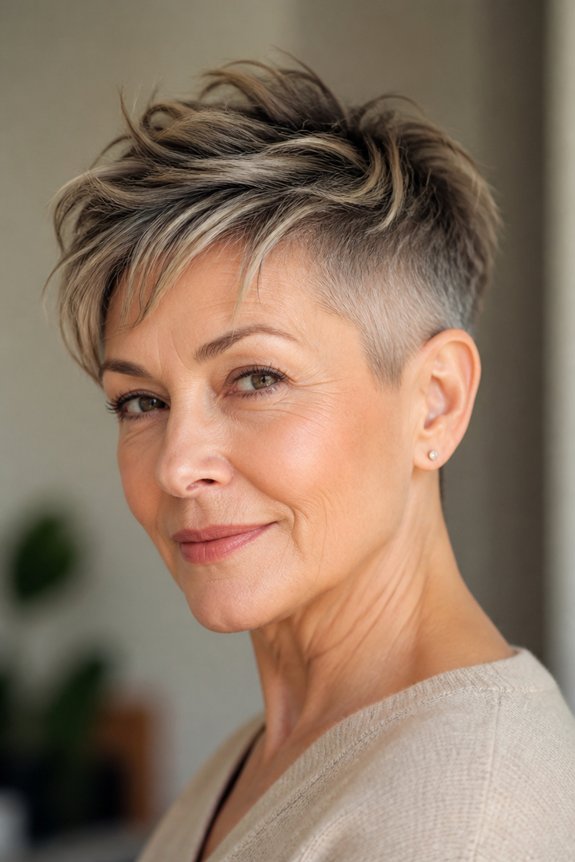 edgy undercut pixie hairstyle
