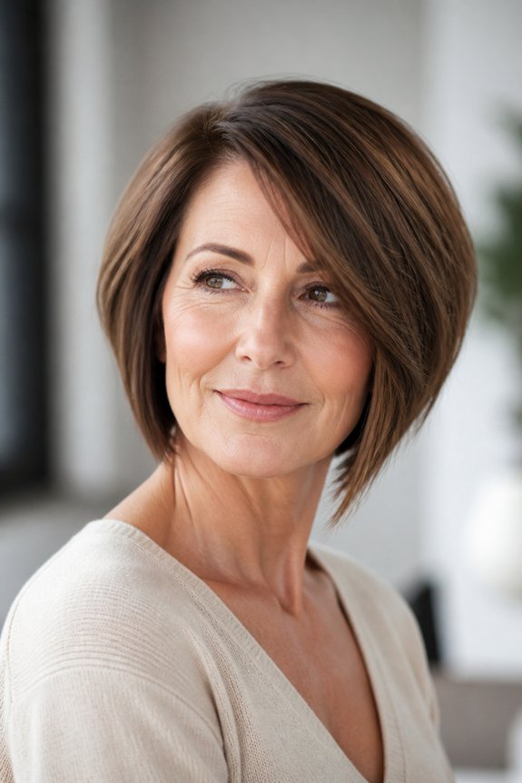 effortless asymmetrical bob haircut