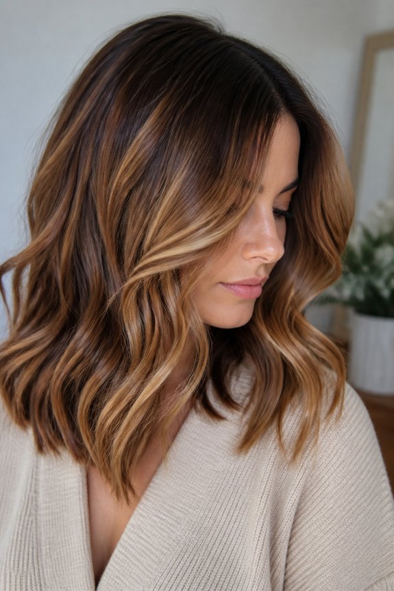 effortless caramel balayage layers