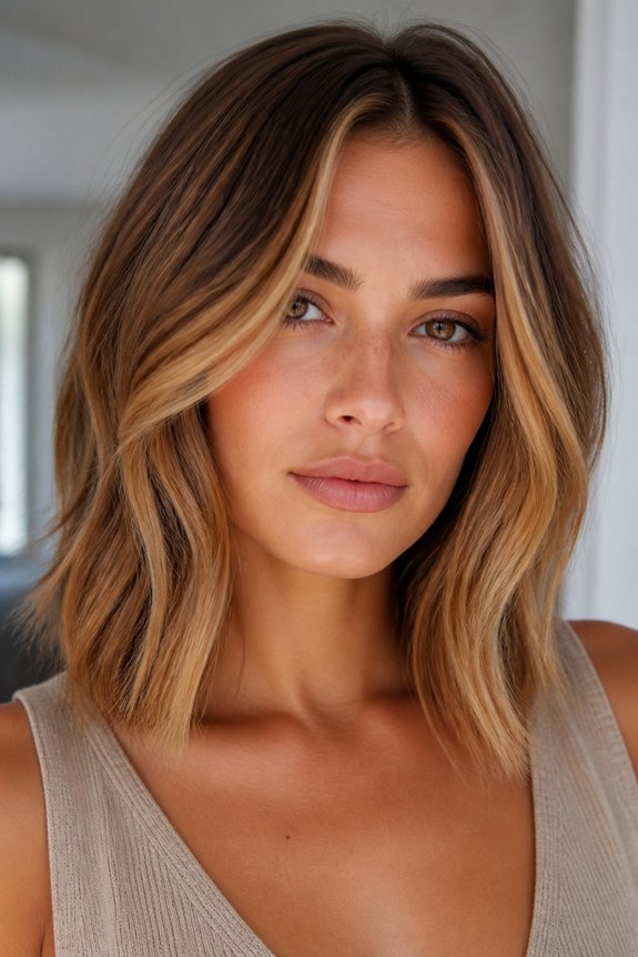 effortless caramel bronde highlights
