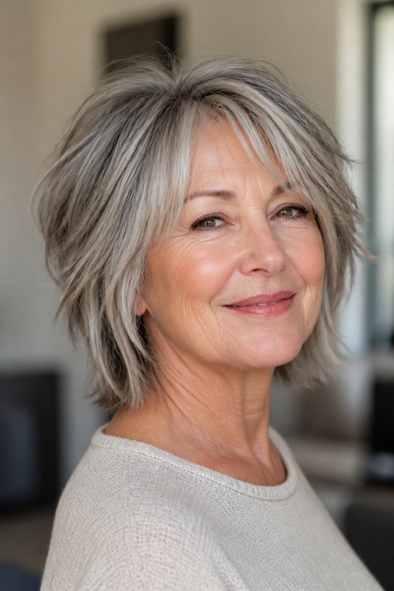 effortless choppy layered hairstyle