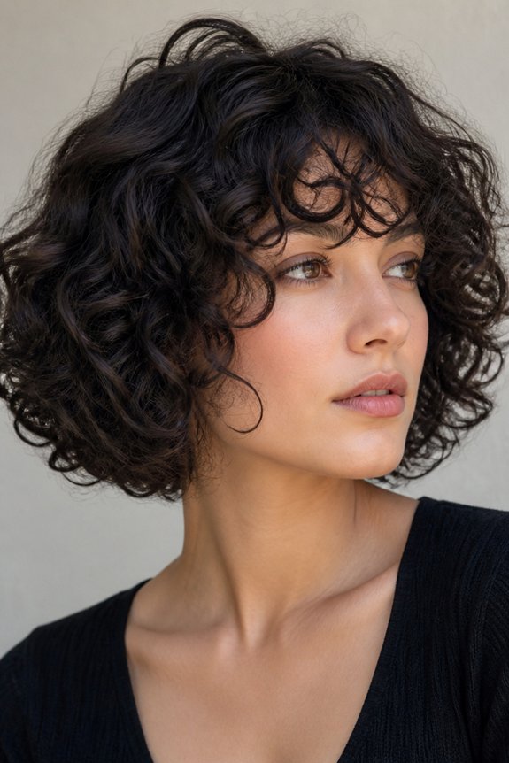 effortless curly bob hairstyle
