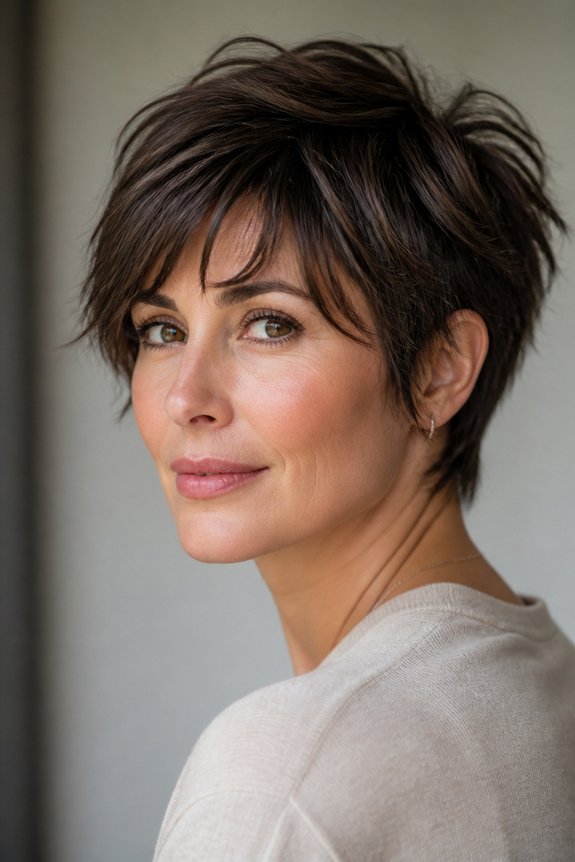 effortless feathered pixie hairstyle
