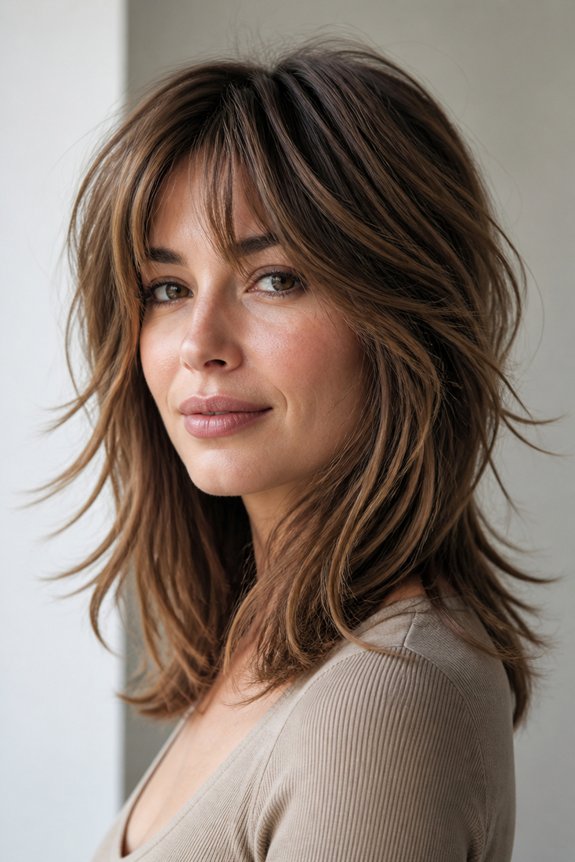 effortless layered shag hairstyle