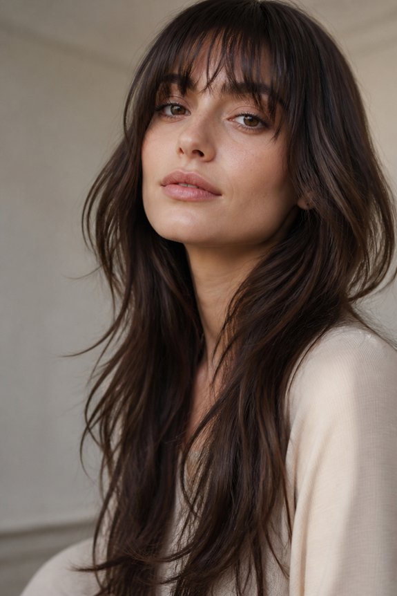 effortless long shaggy hairstyle