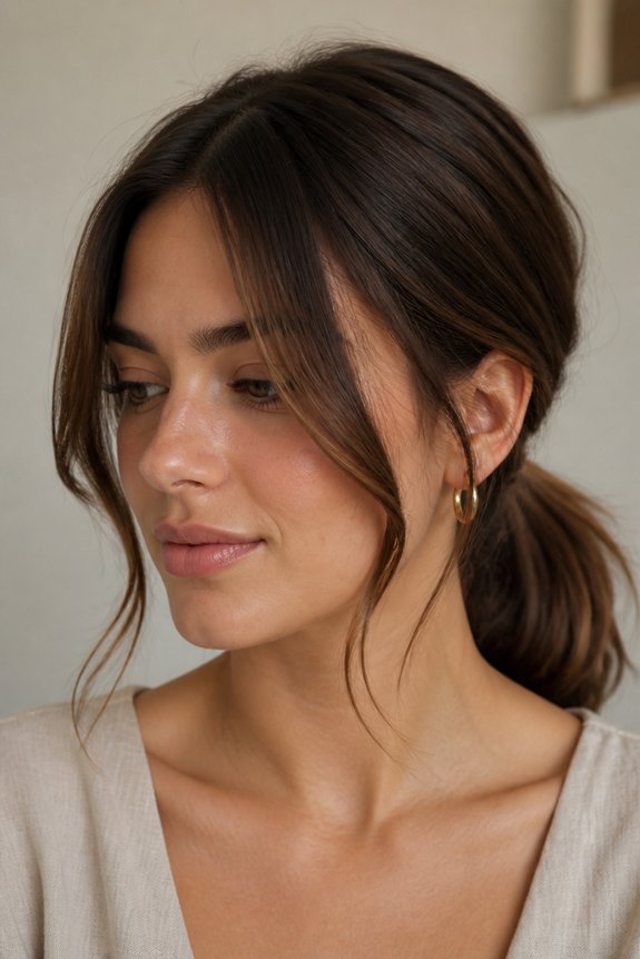 effortless low ponytail style