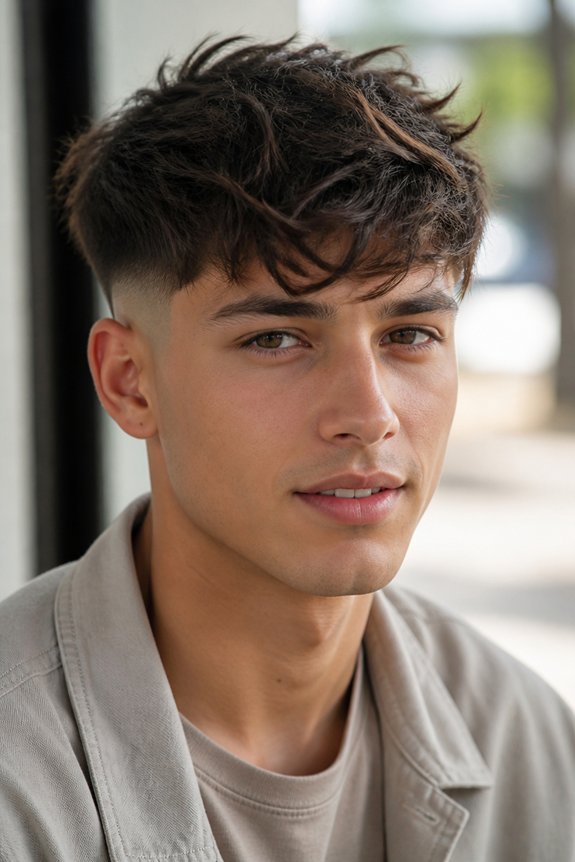 effortless messy fringe fade