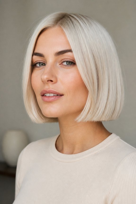effortless platinum bob elegance