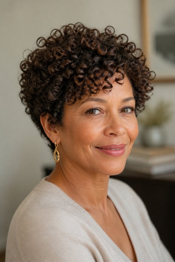 effortless short curly hairstyle