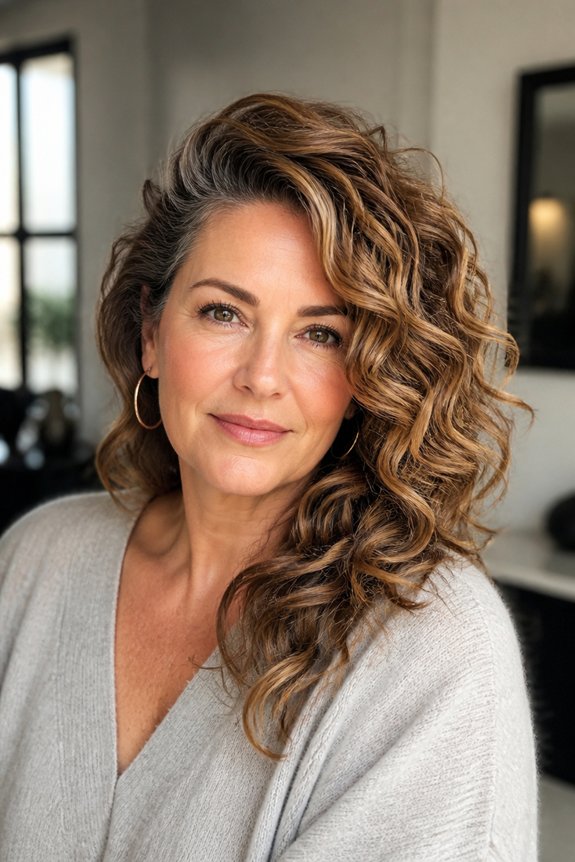 effortless side swept curls