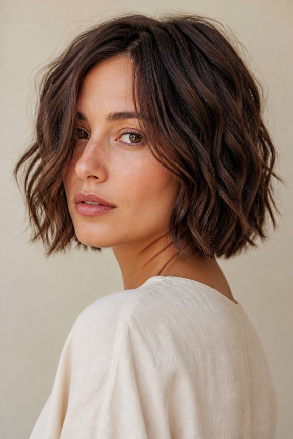 effortless textured bob hairstyle