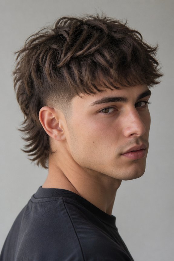 effortless textured mullet fade