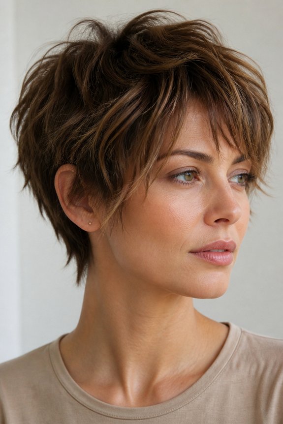 effortless textured shaggy pixie