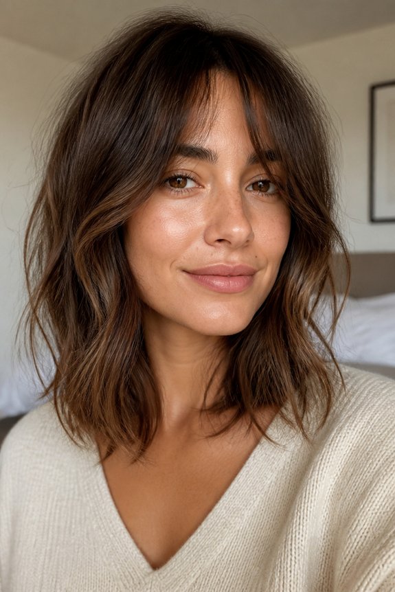 effortless tousled long bob