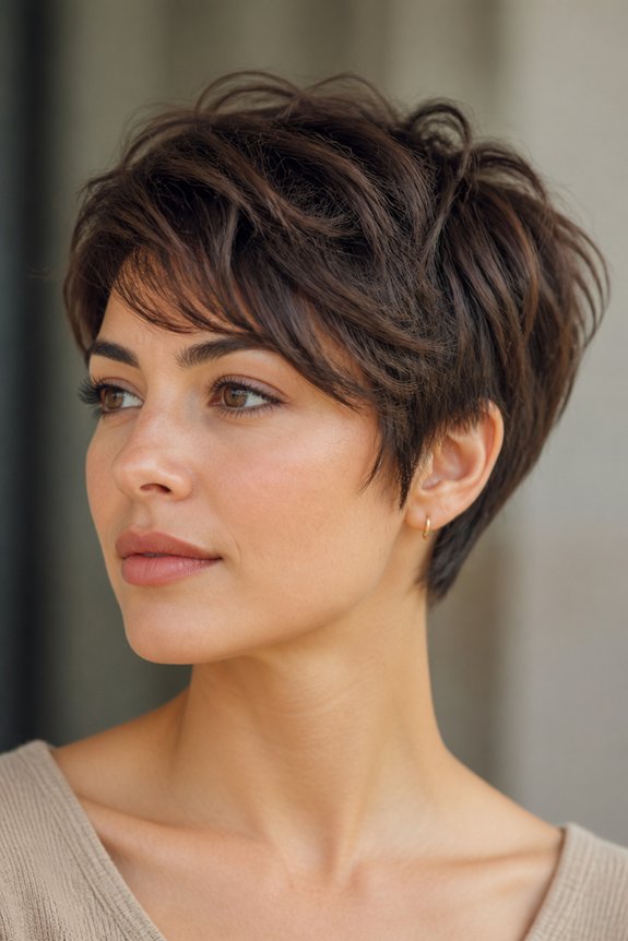 effortless tousled pixie cut