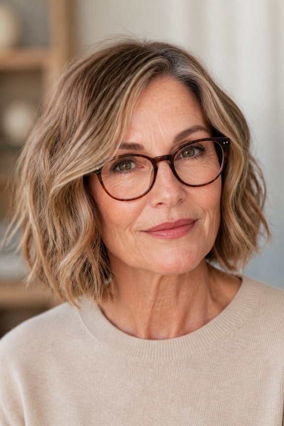 effortless wavy lob haircut