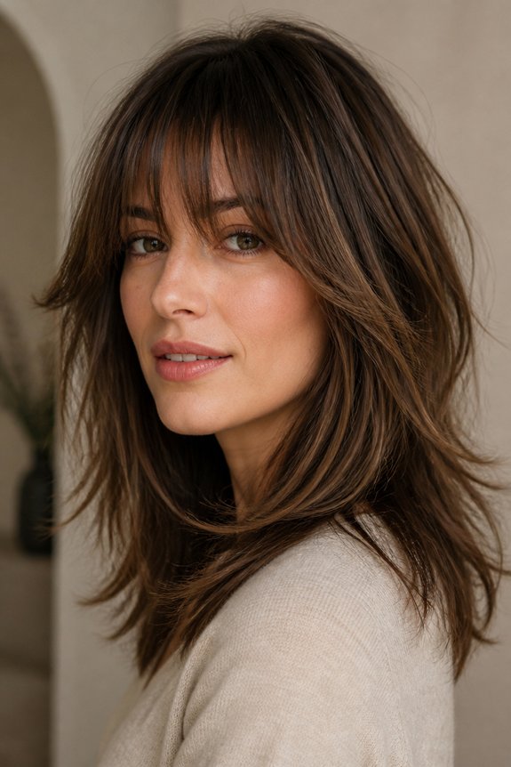 effortless wispy layered hairstyle