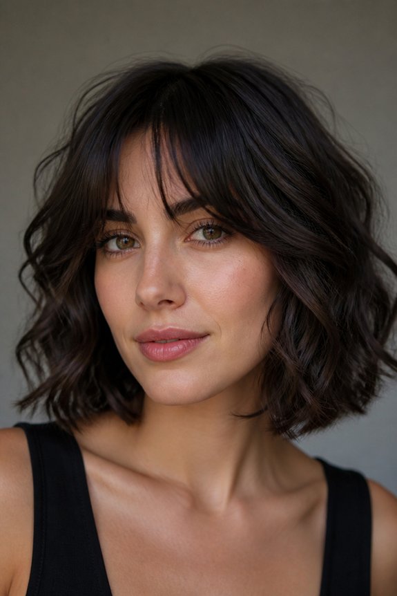 effortlessly styled wavy bob