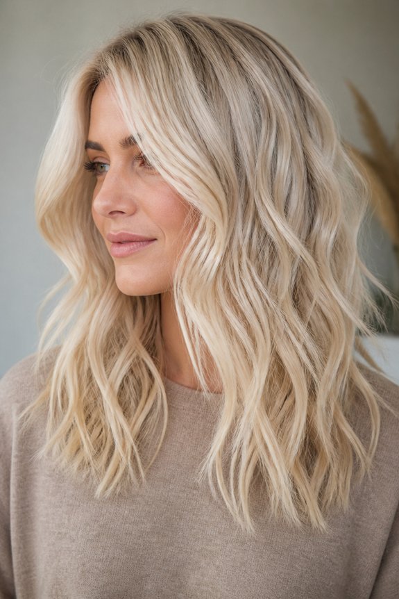 effortlessly textured platinum waves