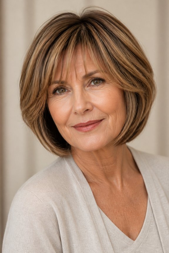 elegant bob with bangs