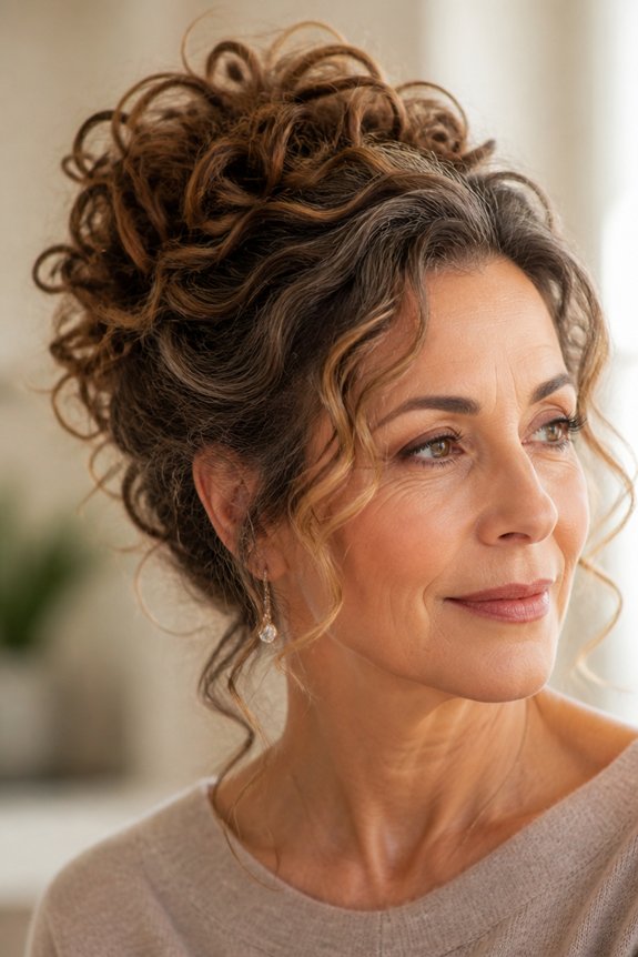 elegant curly updo tutorial