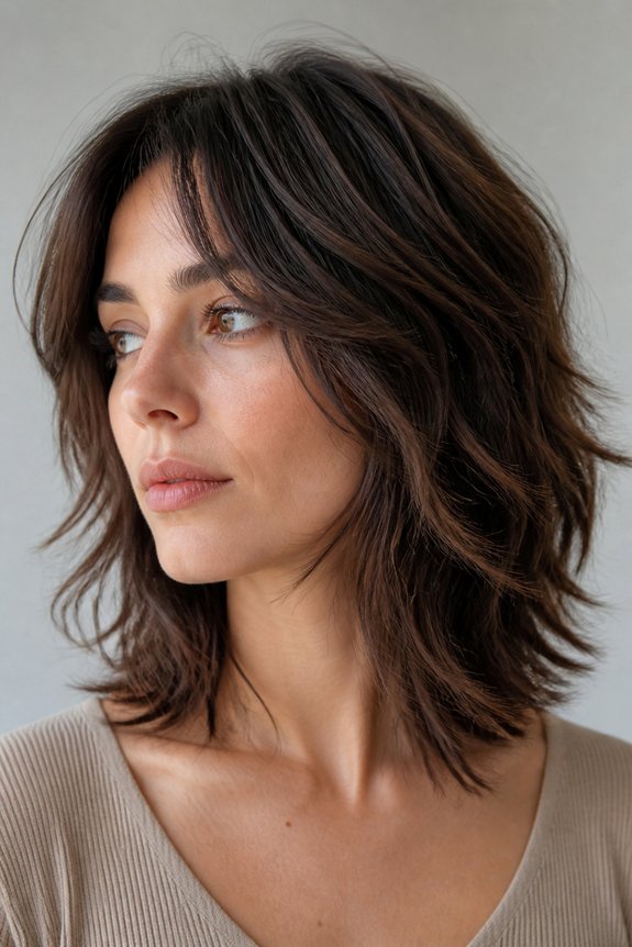 face framing shag haircut layers