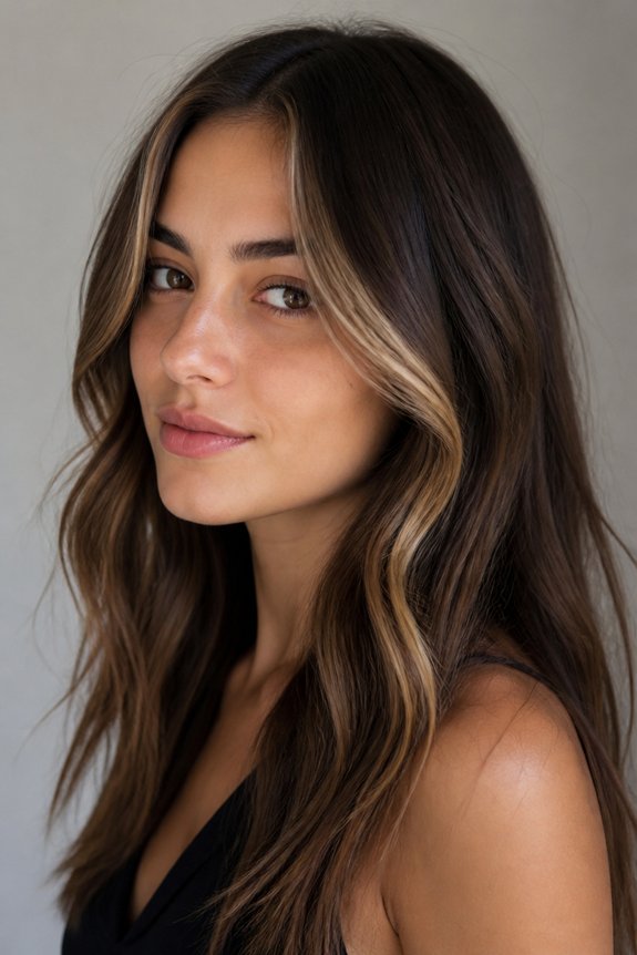 face framing sun kissed highlights