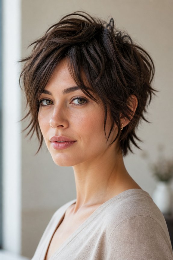 face framing textured layered haircut