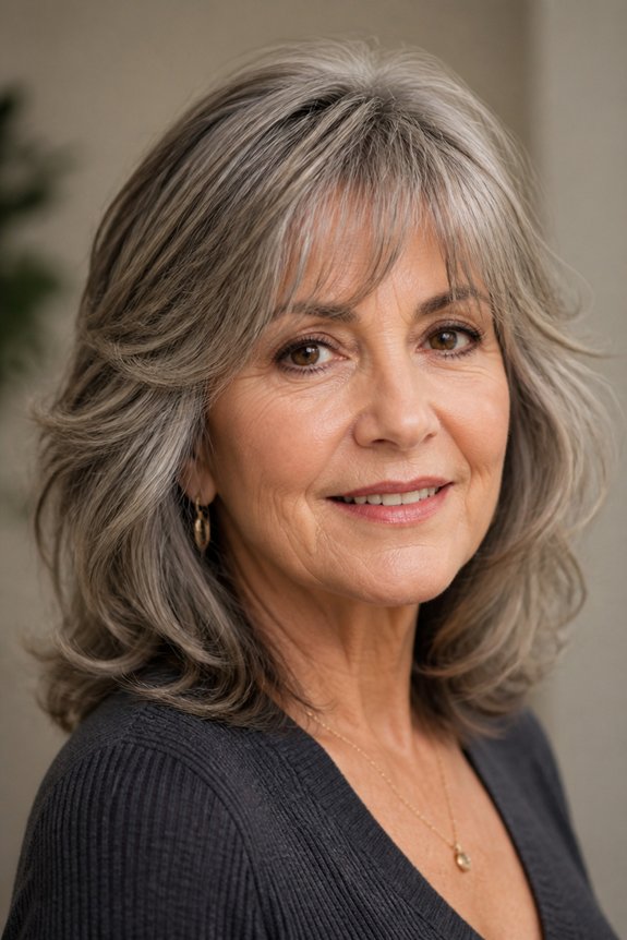 feathered bangs with layers