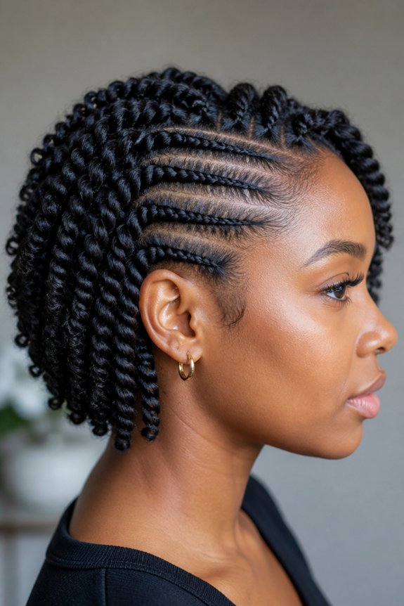 flat twists with texture