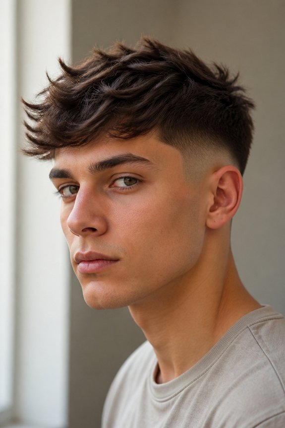 fringed textured hair style