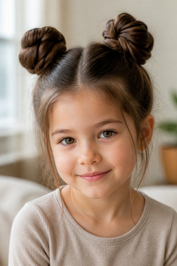 fun reliable space buns hairstyle