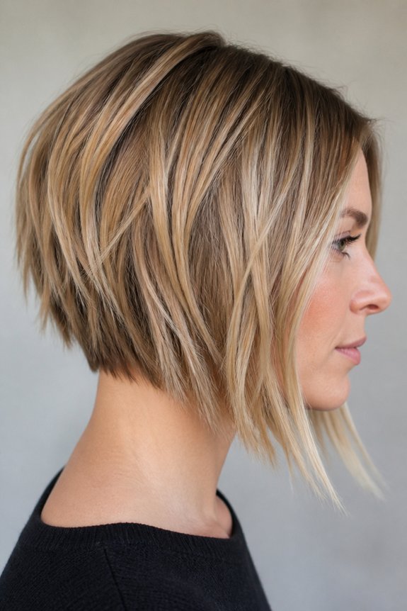 geometric bob with texture