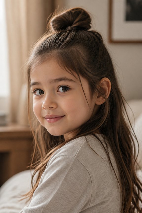 half up buns for kids