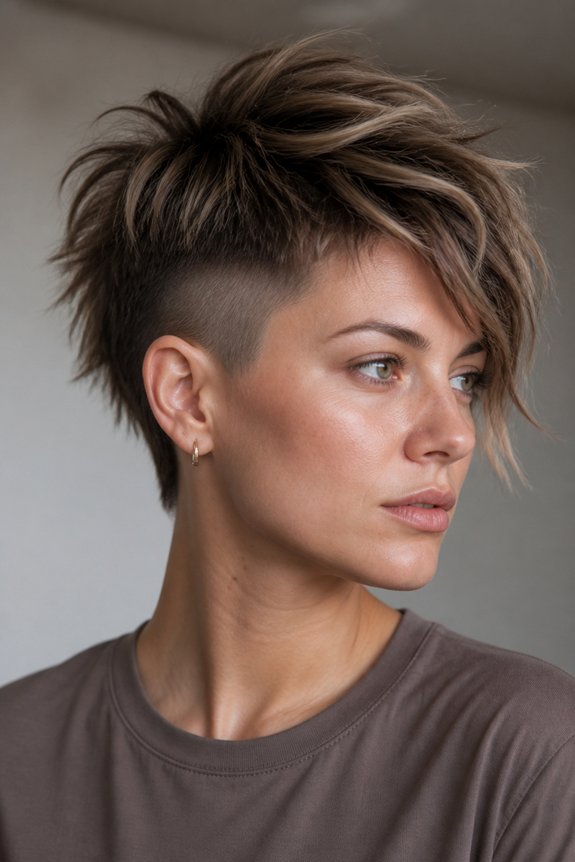 high contrast pixie haircut style