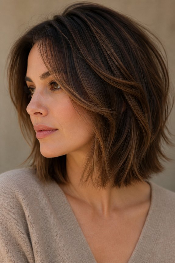 layered bob enhances volume