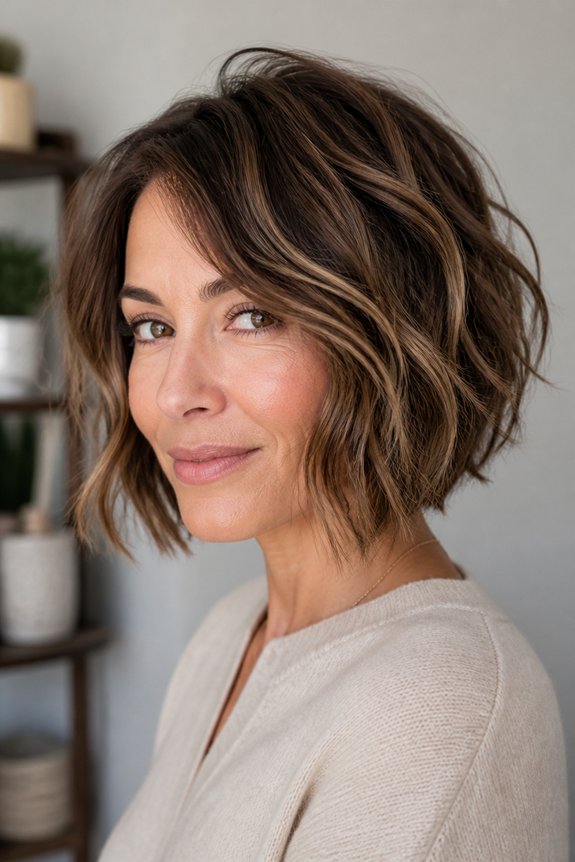 layered bob with dimension